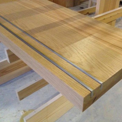 Prefinished Oak Wood Stair Treads With Anti-slip Strip